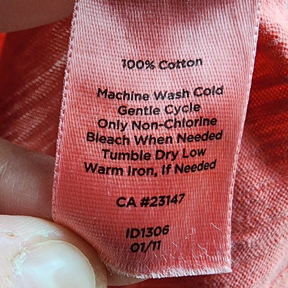 Talbots Coral Cotton Scoop Neck T-Shirt Size Petite Small - Picture 10 of 14
